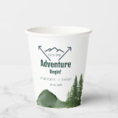 Rustikale Hochzeit des Waldwaldes Pinienwald Pappbecher (Vorderseite)