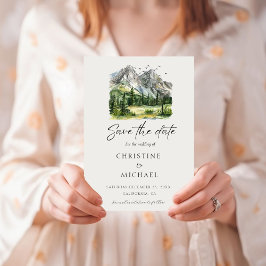 Rustikale Hochzeit des Waldwaldes Pinienwald Save The Date