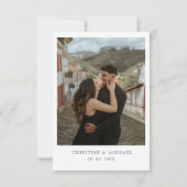 Rustikale Hochzeit des Waldwaldes Pinienwald Save The Date (Rückseite)