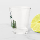 Rustikale Hochzeit des Waldwaldes Pinienwald Schnapsglas (Rechts)