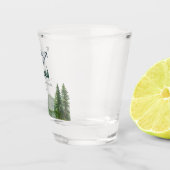 Rustikale Hochzeit des Waldwaldes Pinienwald Schnapsglas (Rechts)