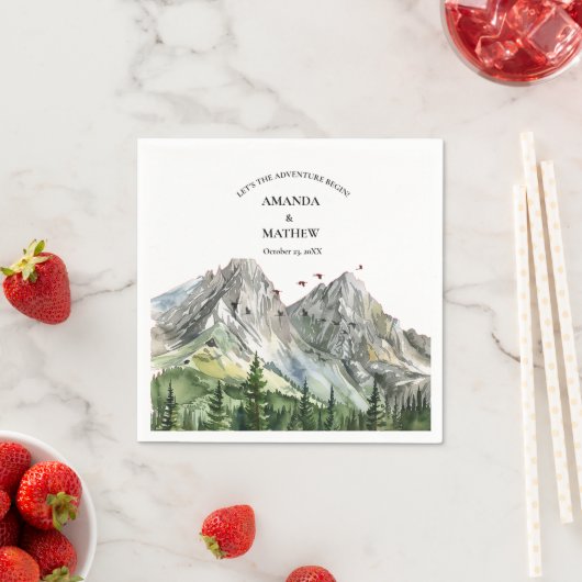 Rustikale Hochzeit des Waldwaldes Pinienwald Serviette (Beispiel)