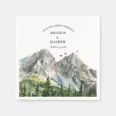 Rustikale Hochzeit des Waldwaldes Pinienwald Serviette (Vorderseite)