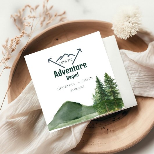 Rustikale Hochzeit des Waldwaldes Pinienwald Serviette