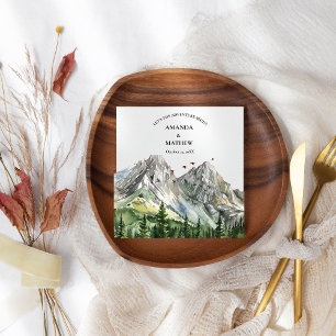 Rustikale Hochzeit des Waldwaldes Pinienwald Serviette