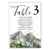 Rustikale Hochzeit des Waldwaldes Pinienwald Tischnummer (Vorderseite)