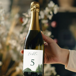 Rustikale Hochzeit des Waldwaldes Pinienwald Weinetikett