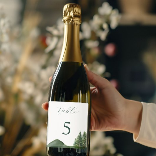 Rustikale Hochzeit des Waldwaldes Pinienwald Weinetikett