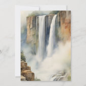 Rustikale Hochzeit des Wasserfalls Save The Date (Rückseite)