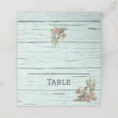 Rustikale Hochzeit des Westerns Platzkarte (Außenseite Aufgefaltet)