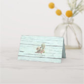 Rustikale Hochzeit des Westerns Platzkarte (Rückseite)