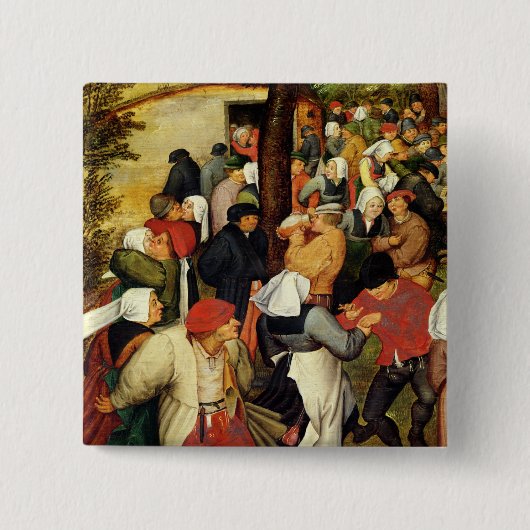 Rustikale Hochzeit, Detail des Leutetanzens Button (Vorderseite)