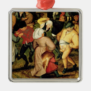 Rustikale Hochzeit, Detail des Leutetanzens Silbernes Ornament