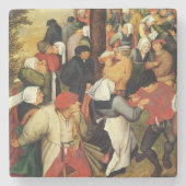 Rustikale Hochzeit, Detail des Leutetanzens Steinuntersetzer (Vorderseite)