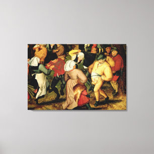 Rustikale Hochzeit, Details der Tanzenden Leinwanddruck