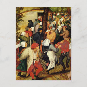 Rustikale Hochzeit, Details der Tanzenden Postkarte