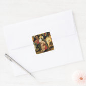 Rustikale Hochzeit, Details der Tanzenden Quadratischer Aufkleber (Umschlag)