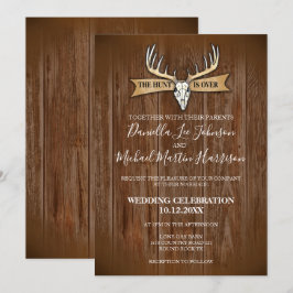 Rustikale Hochzeit Die Jagd ist vorbei Einladung