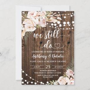 Rustikale Hochzeit, die wir noch immer feierlich e Einladung