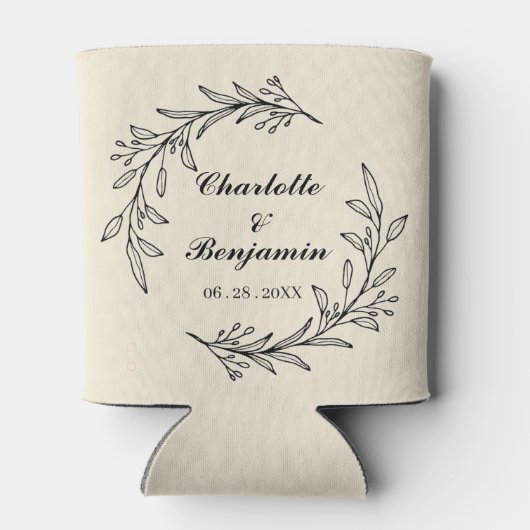 Rustikale Hochzeit Dosenkühler (Rückseite)