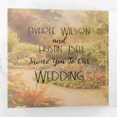 Rustikale Hochzeit Dreifach Gefaltete Einladung (Innen Erste Seite)