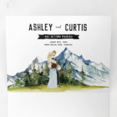 Rustikale Hochzeit Dreifach Gefaltete Einladung (Innen Erste Seite)