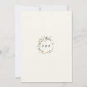 Rustikale Hochzeit Einladung (Rückseite)