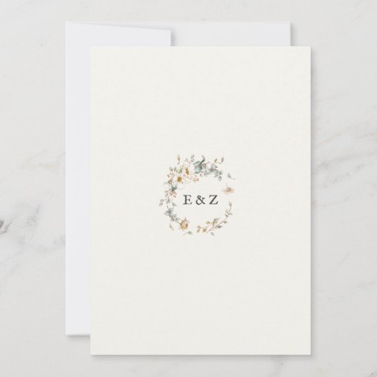 Rustikale Hochzeit Einladung (Rückseite)