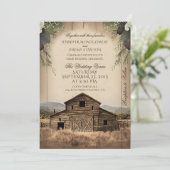 Rustikale Hochzeit Einladung (Stehend Vorderseite)