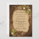 Rustikale Hochzeit Einladung (Vorderseite)