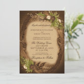 Rustikale Hochzeit Einladung (Stehend Vorderseite)