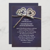 rustikale Hochzeit Einladung (Vorne/Hinten)