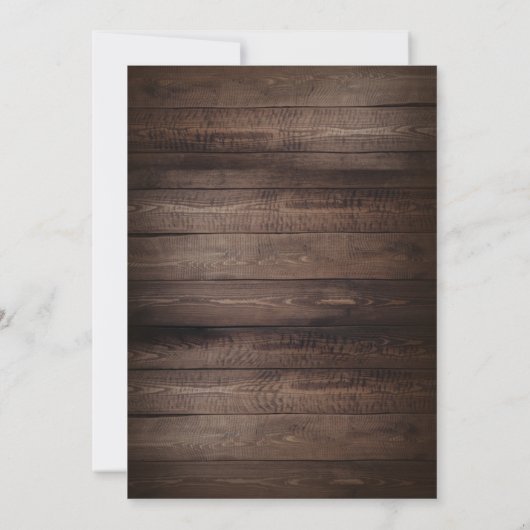 Rustikale Hochzeit Einladung (Rückseite)