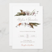 Rustikale Hochzeit Einladung (Vorne/Hinten)