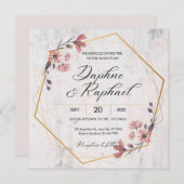 Rustikale Hochzeit Einladung (Vorne/Hinten)