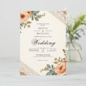 Rustikale Hochzeit Einladung (Stehend Vorderseite)