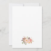 Rustikale Hochzeit Einladung (Rückseite)