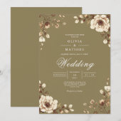 Rustikale Hochzeit Einladung (Vorne/Hinten)