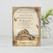 Rustikale Hochzeit Einladung (Stehend Vorderseite)