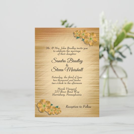 Rustikale Hochzeit Einladung (Stehend Vorderseite)