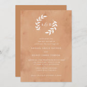 Rustikale Hochzeit Einladung (Vorne/Hinten)