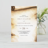Rustikale Hochzeit Einladung (Stehend Vorderseite)