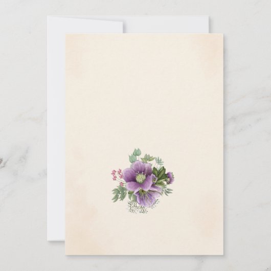 Rustikale Hochzeit Einladung (Rückseite)