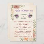 Rustikale Hochzeit Einladung (Vorne/Hinten)