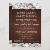 Rustikale Hochzeit Einladung (Vorne/Hinten)