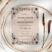 Rustikale Hochzeit Einladung