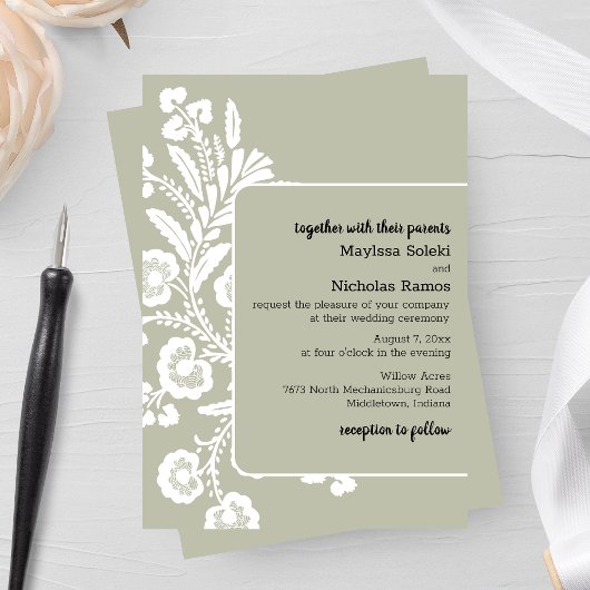 Rustikale Hochzeit Einladung