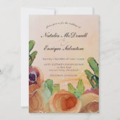 Rustikale Hochzeit Einladung (Vorderseite)