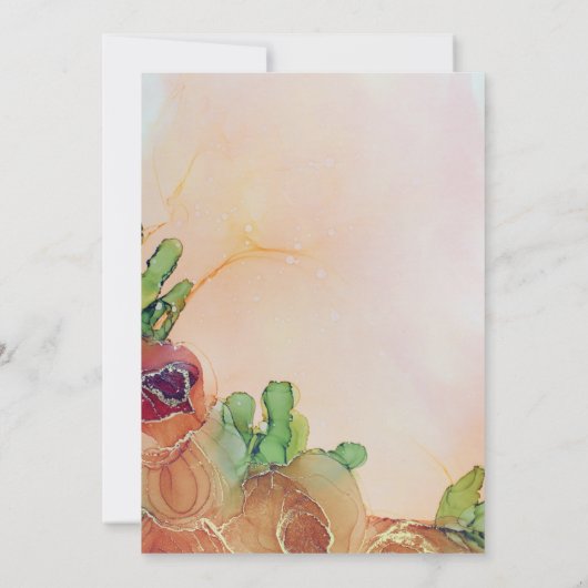 Rustikale Hochzeit Einladung (Rückseite)