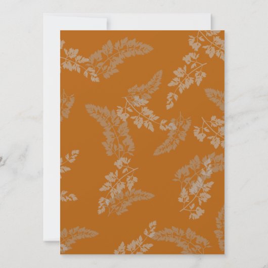 Rustikale Hochzeit Einladung (Rückseite)